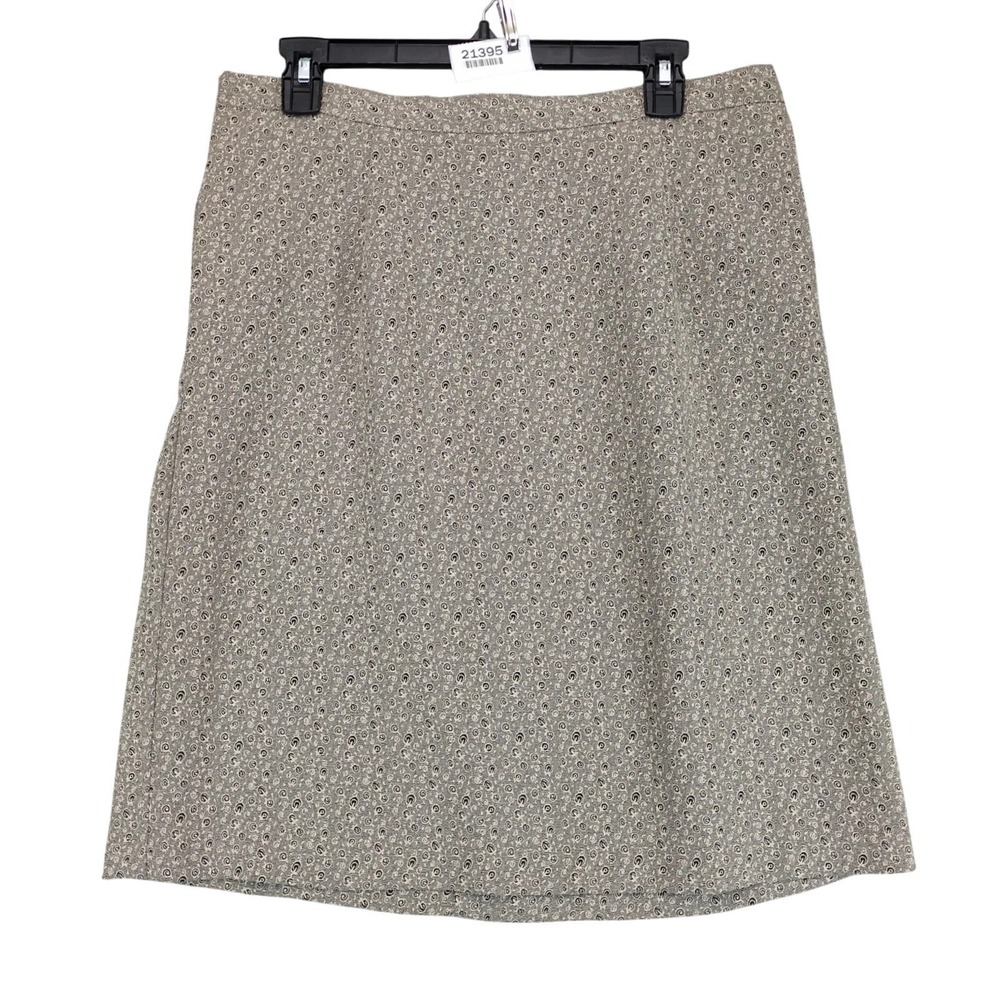Vintage 90s Jaclyn Smith Beige A-Line Knee-Length Skirt Sz 18 Whimsical Floral